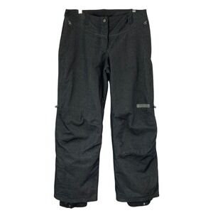 Black Dot Womens Waterproof Ski Snowboard Pants Size Medium Dark Gray Full Zip